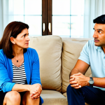**

"A concerned family discussing road safety tips in a brightly lit living room, fully clothed, modest attire, safe for work, appropriate content, professional family portrait, natural body proportions, well-formed hands, educational setting, family-friendly"

**