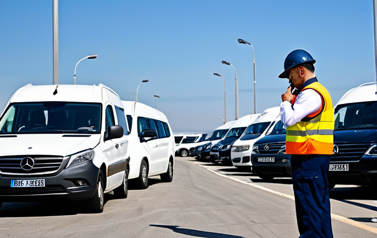 도로교통사 직무에서 성공하는 법 - **Prompt:** A team of road transport department employees, all fully clothed in appropriate attire, ...