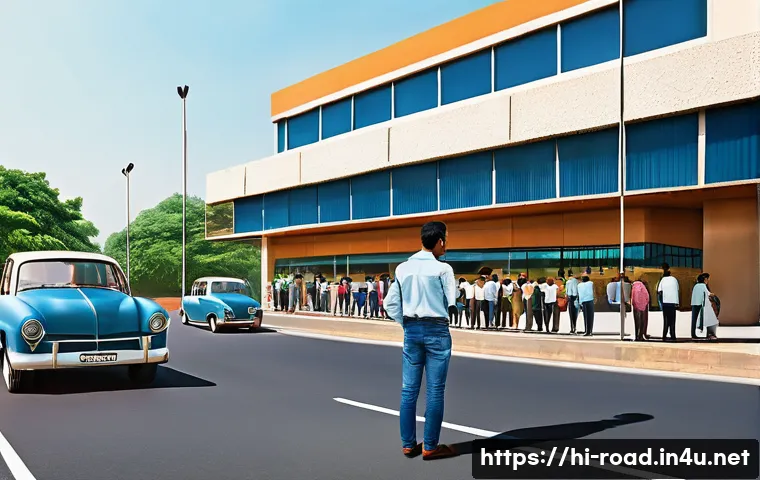 도로교통사 자격증 준비를 위한 앱 - **Prompt:** A split image contrasting the past and present of obtaining a driving license in India. ...